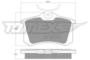 TX 10-78 Sada brzdových destiček, kotoučová brzda TOMEX Brakes