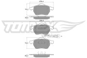 TX 10-942 Sada brzdových destiček, kotoučová brzda TOMEX Brakes