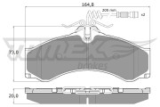 TX 11-481 Sada brzdových destiček, kotoučová brzda TOMEX Brakes