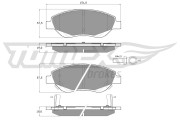 TX 12-501 Sada brzdových destiček, kotoučová brzda TOMEX Brakes