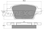 TX 12-51 TOMEX Brakes sada brzdových platničiek kotúčovej brzdy TX 12-51 TOMEX Brakes