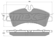 TX 14-26 Sada brzdových destiček, kotoučová brzda TOMEX Brakes