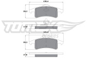 TX 14-90 Sada brzdových destiček, kotoučová brzda TOMEX Brakes