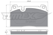 TX 17-06 TOMEX Brakes sada brzdových platničiek kotúčovej brzdy TX 17-06 TOMEX Brakes