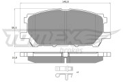 TX 17-63 Sada brzdových destiček, kotoučová brzda TOMEX Brakes