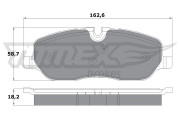 TX 17-71 Sada brzdových destiček, kotoučová brzda TOMEX Brakes