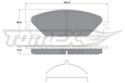 TX 17-80 Sada brzdových destiček, kotoučová brzda TOMEX Brakes