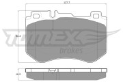 TX 18-51 Sada brzdových destiček, kotoučová brzda TOMEX Brakes