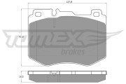TX 18-52 Sada brzdových destiček, kotoučová brzda TOMEX Brakes