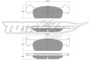 TX 18-62 Sada brzdových destiček, kotoučová brzda TOMEX Brakes