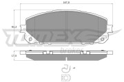 TX 18-80 Sada brzdových destiček, kotoučová brzda TOMEX Brakes