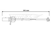 TX 30-86 Vystrazny kontakt, opotrebeni oblozeni TOMEX Brakes