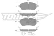 TX 60-29 Sada brzdových destiček, kotoučová brzda TOMEX Brakes