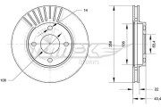 TX 70-13 Brzdový kotouč TOMEX Brakes