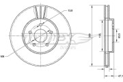TX 70-44 Brzdový kotouč TOMEX Brakes