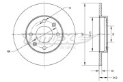 TX 70-50 Brzdový kotouč TOMEX Brakes