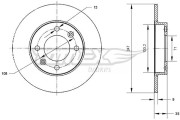 TX 70-58 Brzdový kotouč TOMEX Brakes