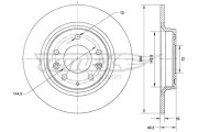 TX 70-66 Brzdový kotouč TOMEX Brakes