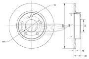 TX 70-67 Brzdový kotouč TOMEX Brakes