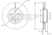 TX 71-56 Brzdový kotouč TOMEX Brakes