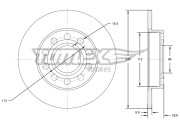 TX 71-71 Brzdový kotouč TOMEX Brakes