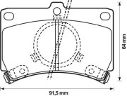 572144S Sada brzdových destiček, kotoučová brzda STOP