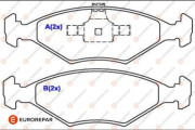 1635834880 Sada brzdových destiček, kotoučová brzda EUROREPAR