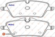 1643073380 EUROREPAR sada brzdových platničiek kotúčovej brzdy 1643073380 EUROREPAR