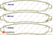 1643077480 EUROREPAR sada brzdových platničiek kotúčovej brzdy 1643077480 EUROREPAR
