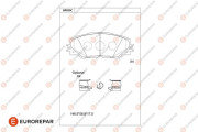 1681209680 Sada brzdových destiček, kotoučová brzda EUROREPAR