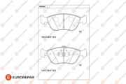 1681276880 Sada brzdových destiček, kotoučová brzda EUROREPAR