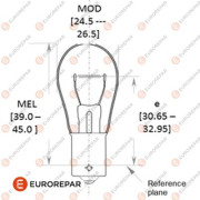 1616431280 EUROREPAR żiarovka prídavného brzdového svetla 1616431280 EUROREPAR