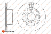 1667860180 EUROREPAR brzdový kotúč 1667860180 EUROREPAR