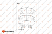 1681212180 EUROREPAR sada brzdových platničiek kotúčovej brzdy 1681212180 EUROREPAR