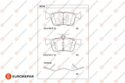 1681215380 EUROREPAR sada brzdových platničiek kotúčovej brzdy 1681215380 EUROREPAR