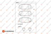 1681245080 Sada brzdových destiček, kotoučová brzda EUROREPAR