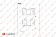 1681260680 Sada brzdových destiček, kotoučová brzda EUROREPAR
