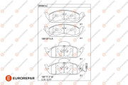 1681274180 Sada brzdových destiček, kotoučová brzda EUROREPAR