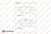 1681277680 Sada brzdových destiček, kotoučová brzda EUROREPAR