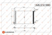 1682231980 Kondenzátor, klimatizace EUROREPAR