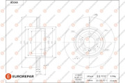 1684249080 EUROREPAR brzdový kotúč 1684249080 EUROREPAR