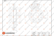 1684262080 EUROREPAR brzdový kotúč 1684262080 EUROREPAR