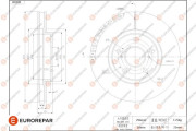 1684262380 EUROREPAR brzdový kotúč 1684262380 EUROREPAR