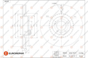 1684271280 EUROREPAR brzdový kotúč 1684271280 EUROREPAR