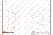 1684320780 EUROREPAR brzdový kotúč 1684320780 EUROREPAR