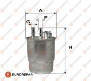 E148172 EUROREPAR palivový filter E148172 EUROREPAR