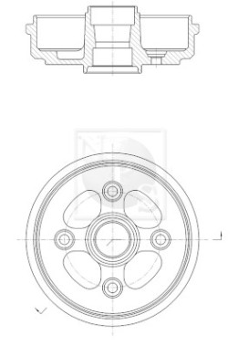 D340O03 Brzdový buben NPS