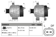 DAN935 NPS alternátor DAN935 NPS