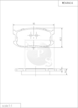 M360A16 NPS sada brzdových platničiek kotúčovej brzdy M360A16 NPS