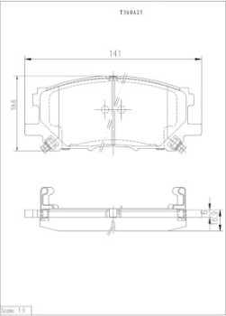 T360A25 NPS sada brzdových platničiek kotúčovej brzdy T360A25 NPS